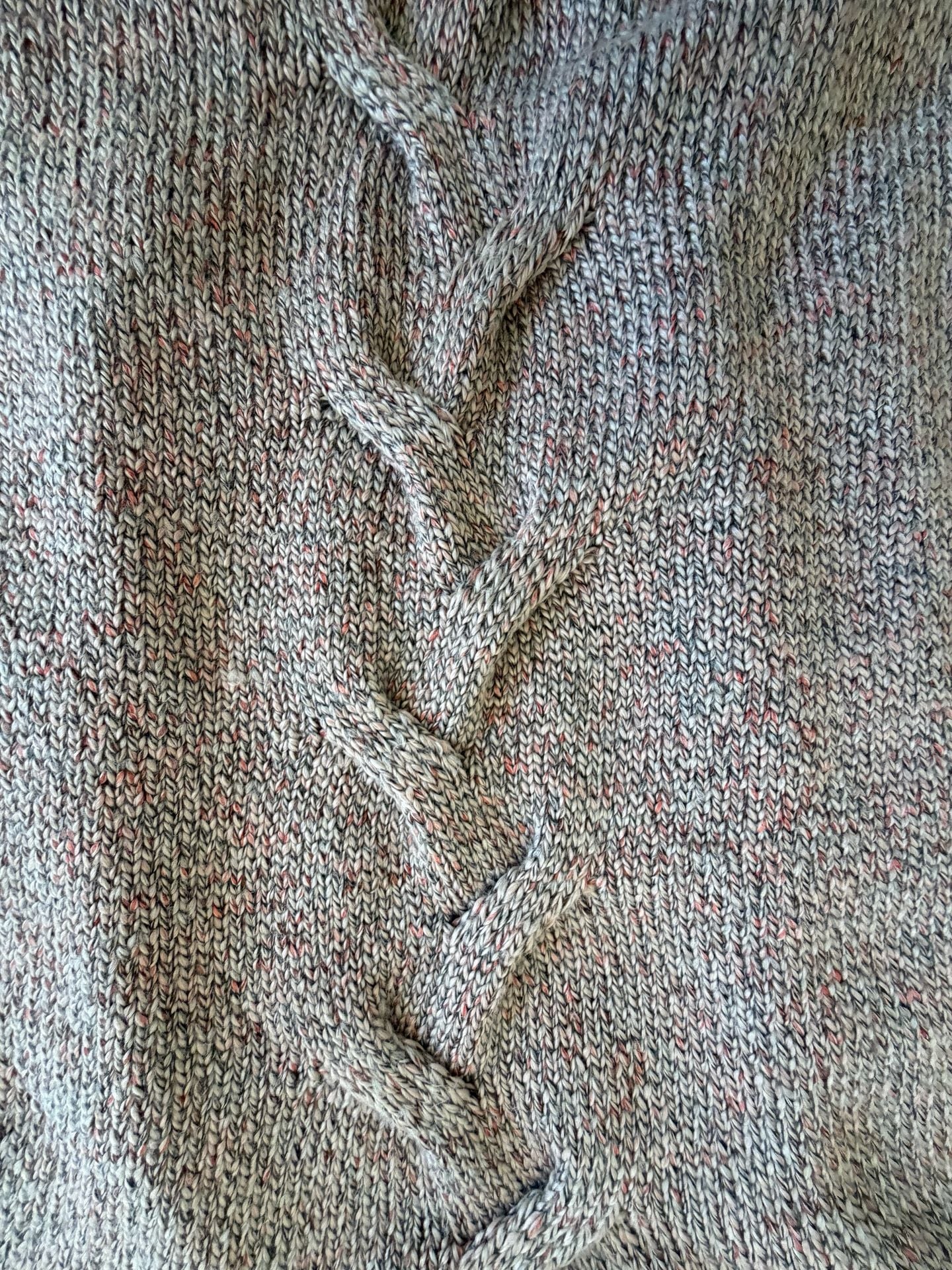 Knox Rose Open Front Cardigan Sweater Size M Cable Knit Multi-Color 12