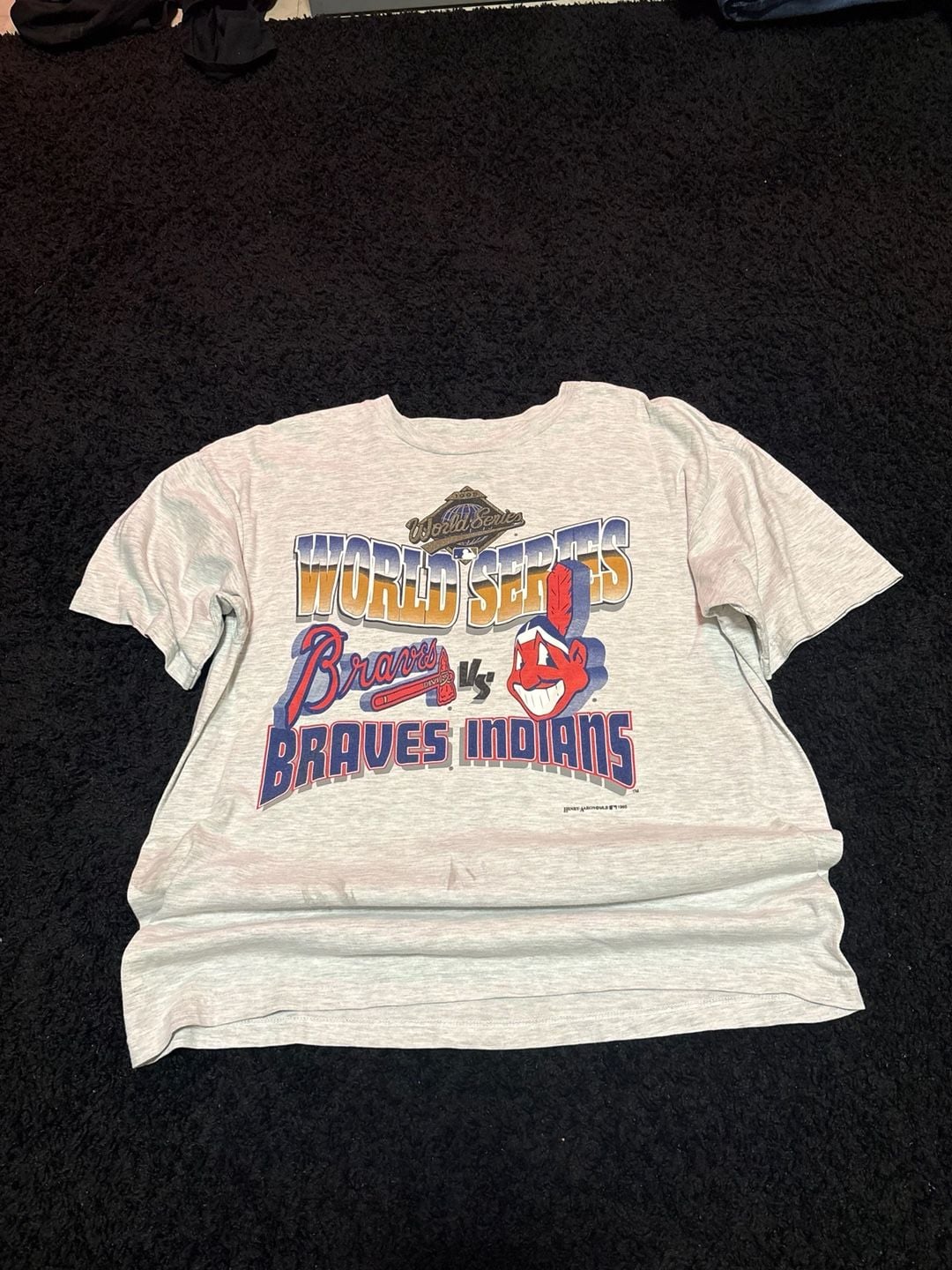 Vintage 1995 World Series Braves vs Indians Graphic T-Shirt Size Mens XL
Measurements are listed 👓
Send offers 📲📲
#Vintage #Worldseries #MLB #90s #Graphictshirts 1