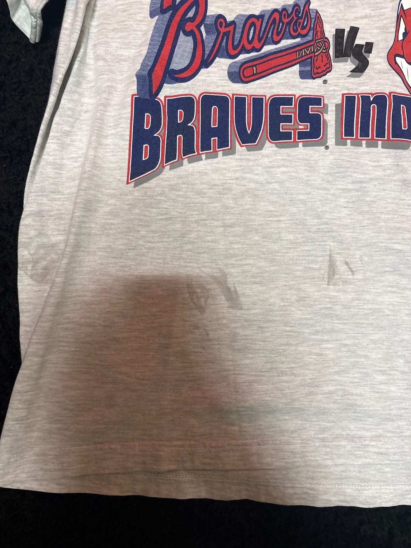 Vintage 1995 World Series Braves vs Indians Graphic T-Shirt Size Mens XL
Measurements are listed 👓
Send offers 📲📲
#Vintage #Worldseries #MLB #90s #Graphictshirts 7