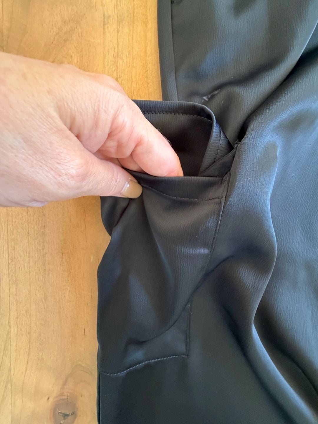 Nicole Miller Cargo Pants Size L Black Satin Elastic Waist 8
