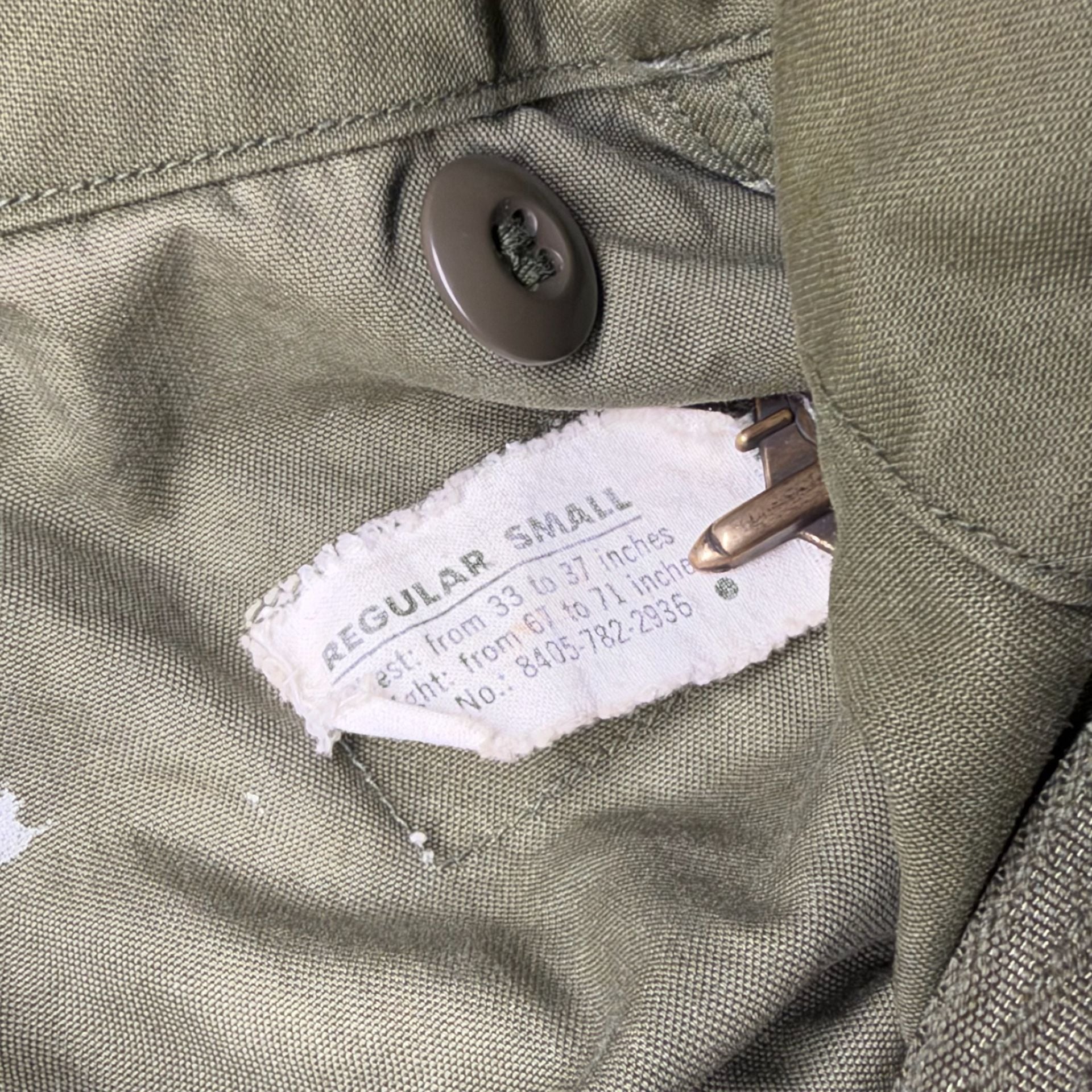 1960s US Military Aluminum Zip M-65 Field Jacket True Vintage Official 5