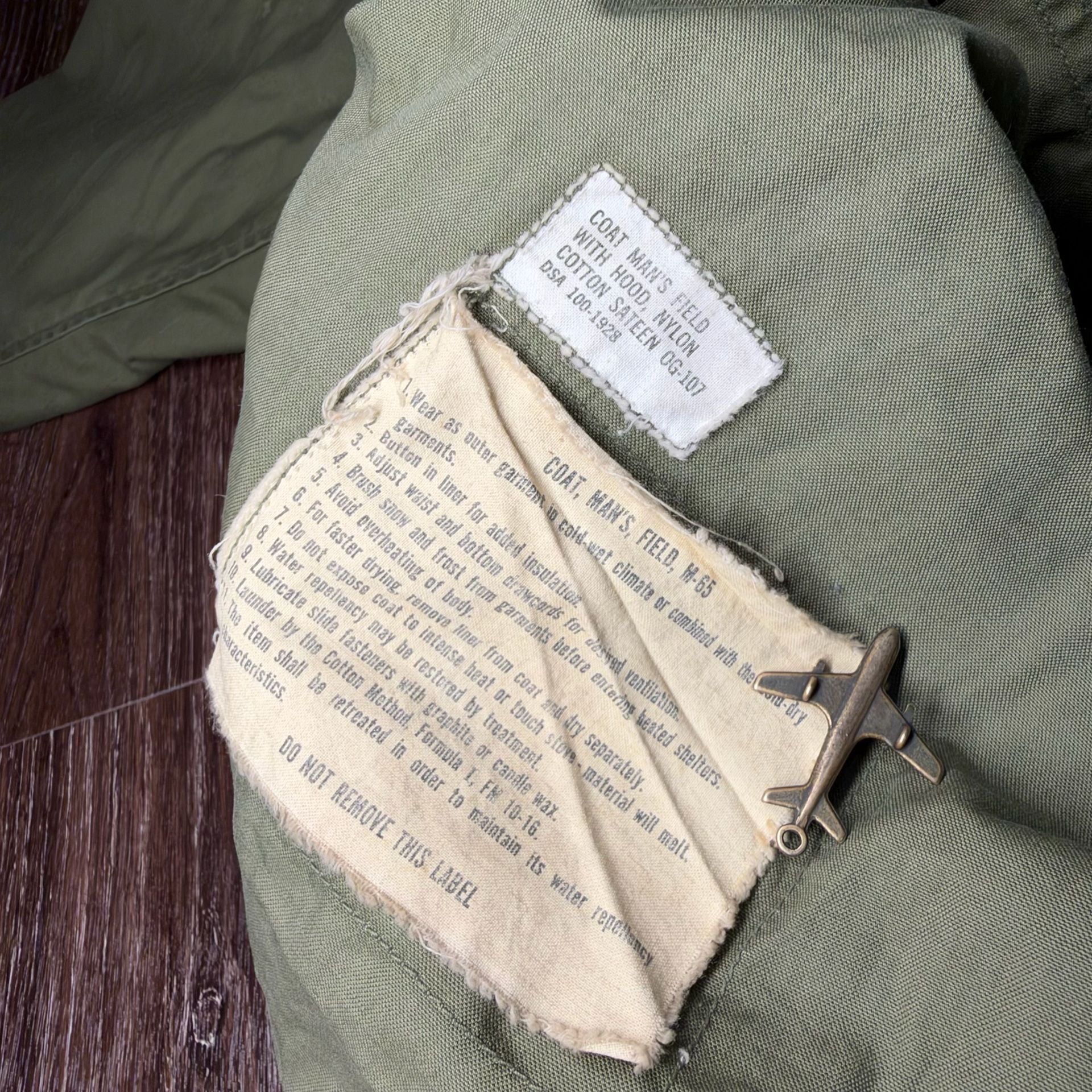 1960s US Military Aluminum Zip M-65 Field Jacket True Vintage Official 6