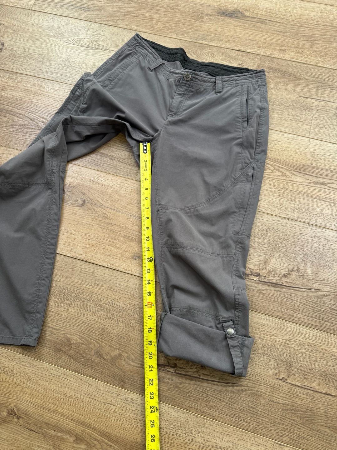 Kuhl Legendary Women’s Hiking Pants Gray Roll Up Size 12 Reg 15