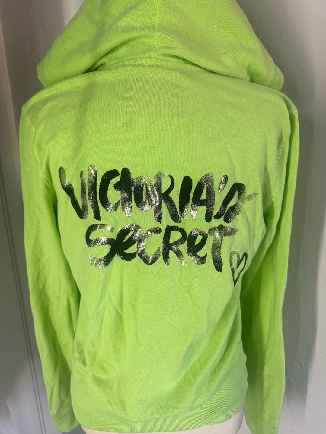 Victoria's Secret Angels Full Zip Hoodie Lime Green 5