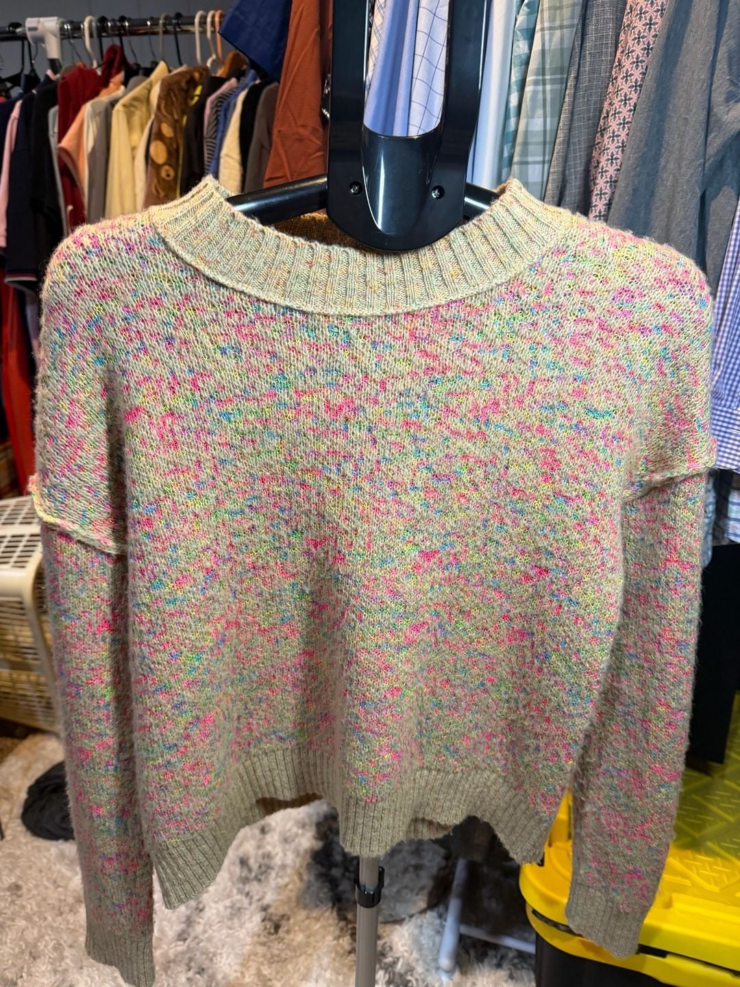 Lisa Todd Sweater Size S Multi-Color Confetti Knit Crewneck 2