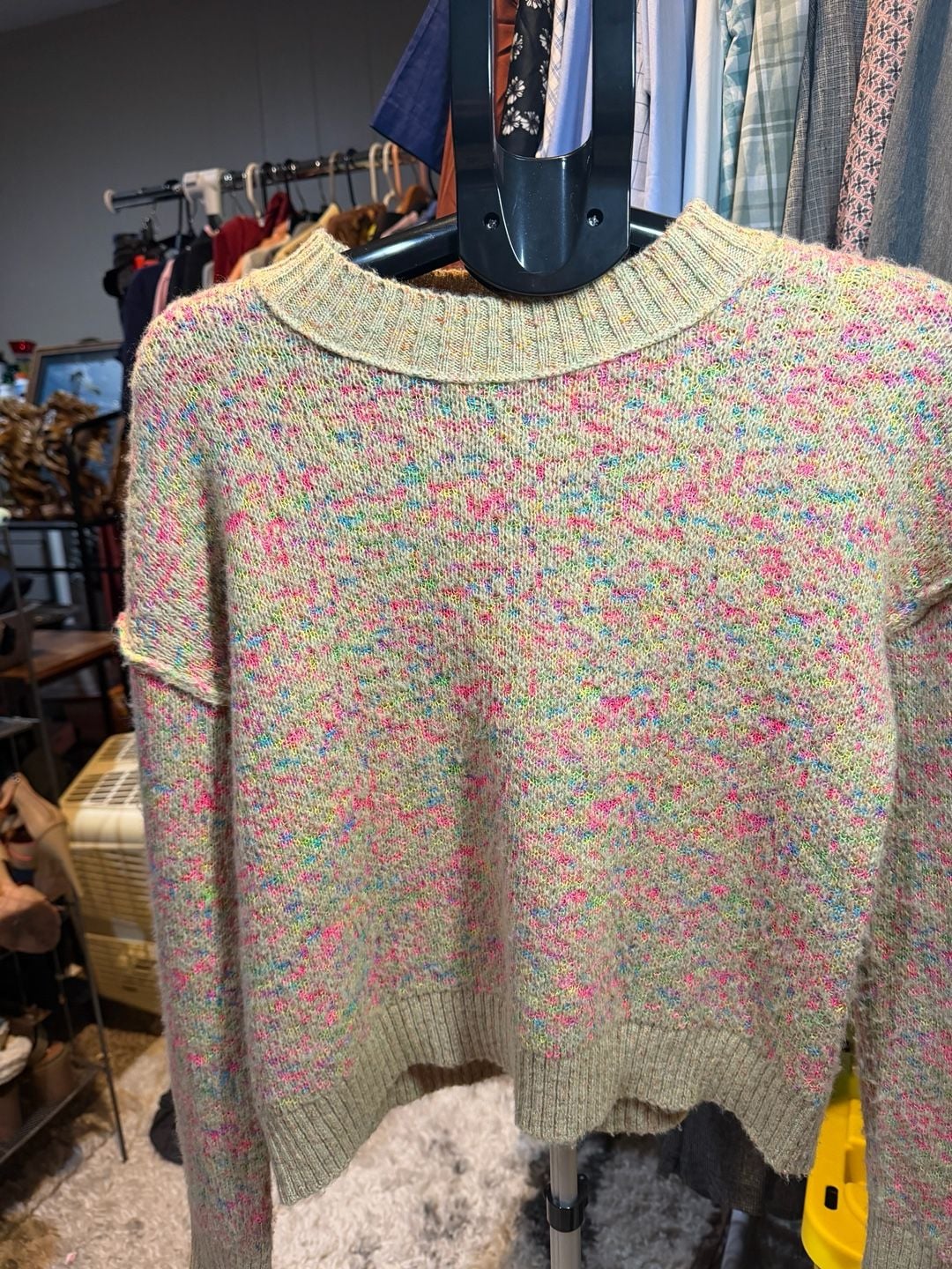 Lisa Todd Sweater Size S Multi-Color Confetti Knit Crewneck 4