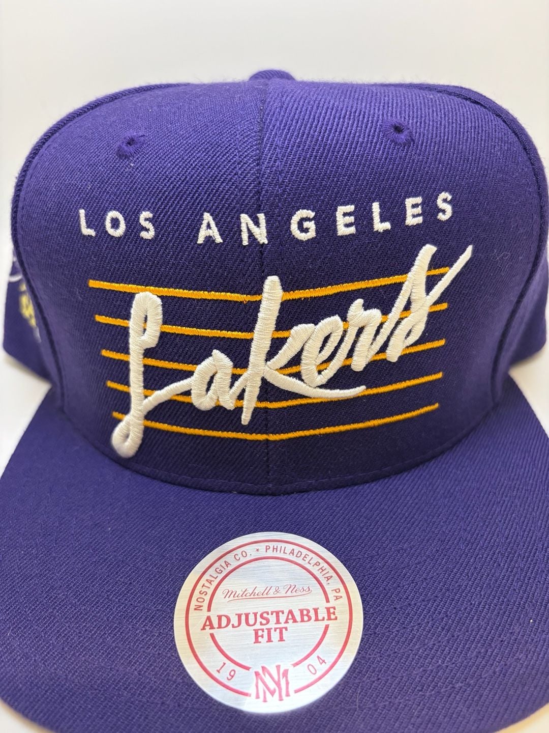 Mitchell & Ness Los Angeles Lakers Adjustable Fit Hat Purple 4