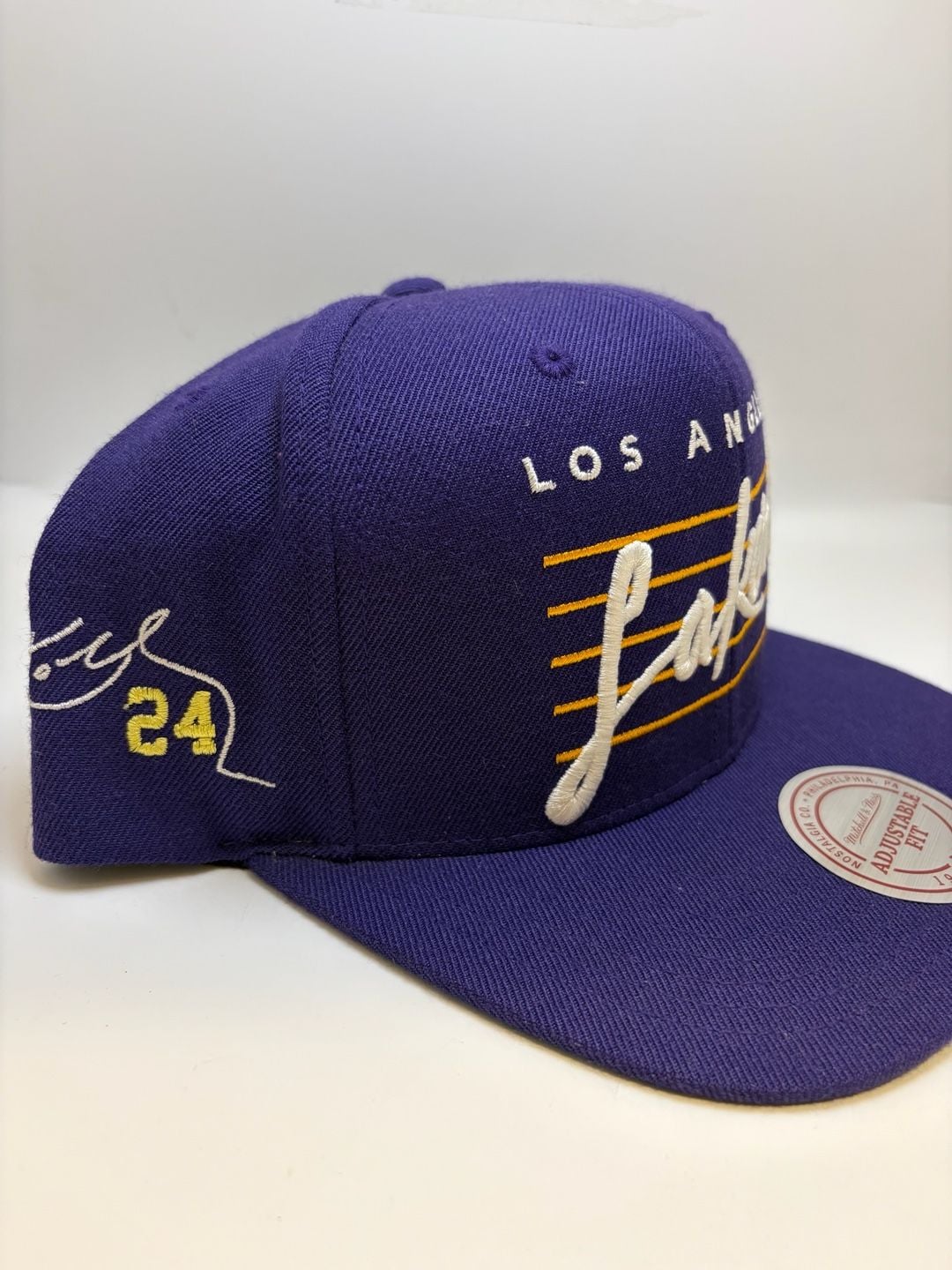 Mitchell & Ness Los Angeles Lakers Adjustable Fit Hat Purple 6
