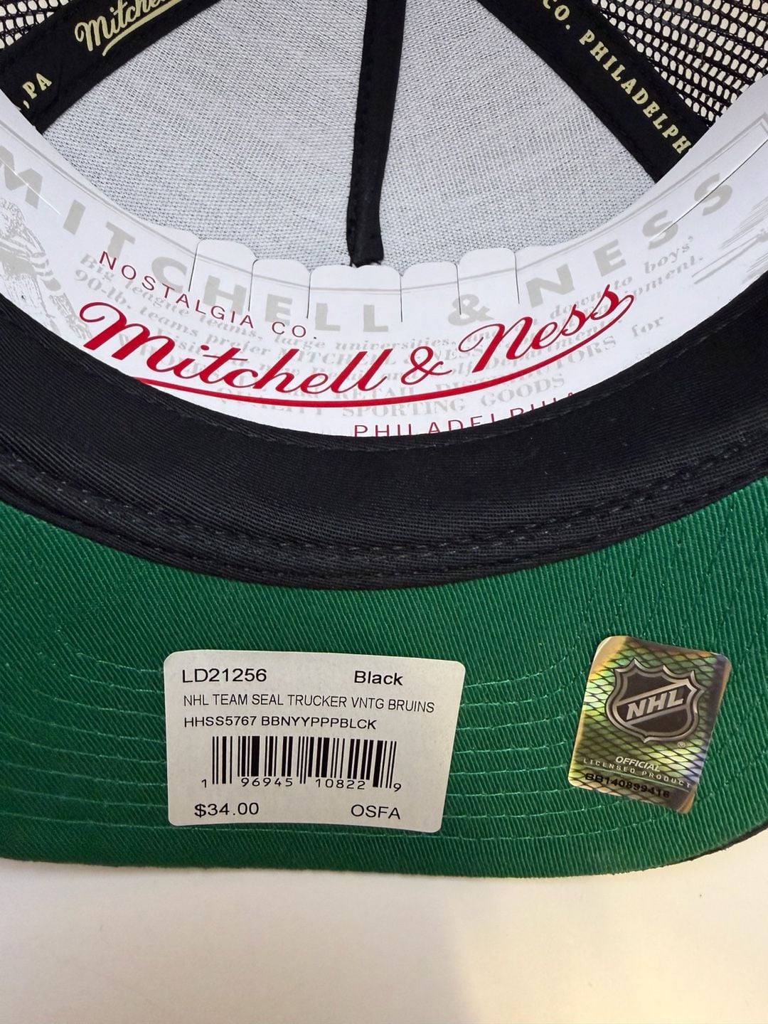 Mitchell & Ness Boston Bruins NHL Snapback Hat Adjustable 11