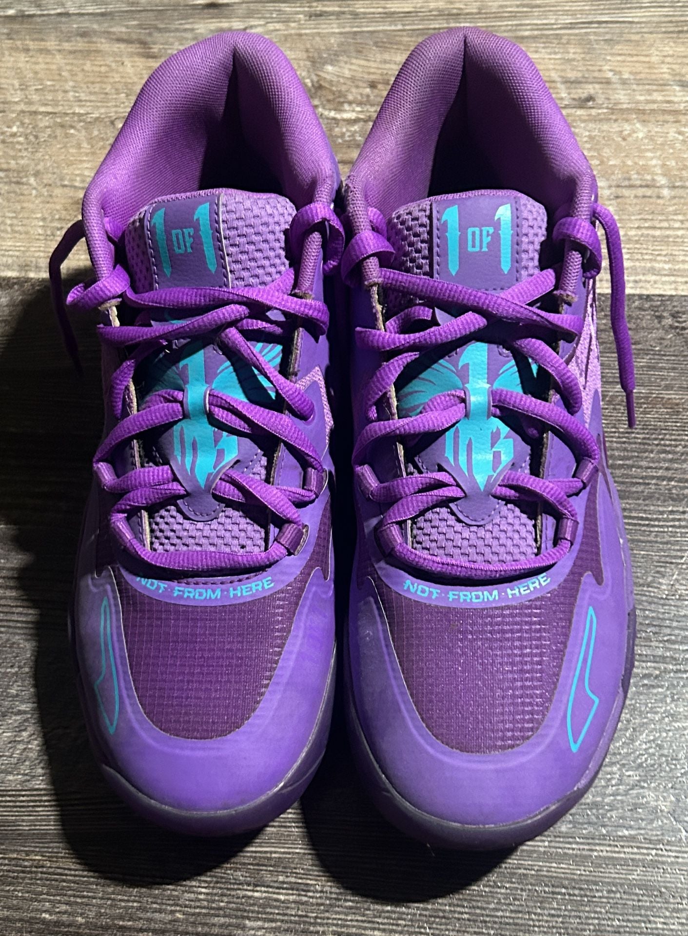 Puma MB.01 Size 10.5 Purple Electric Blue Not From Here Sneakers 4