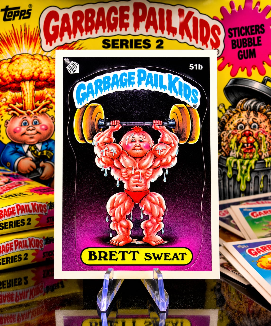 1985 Topps Garbage Pail Kids Series 2 Brett Sweat 51b Trading Card 1