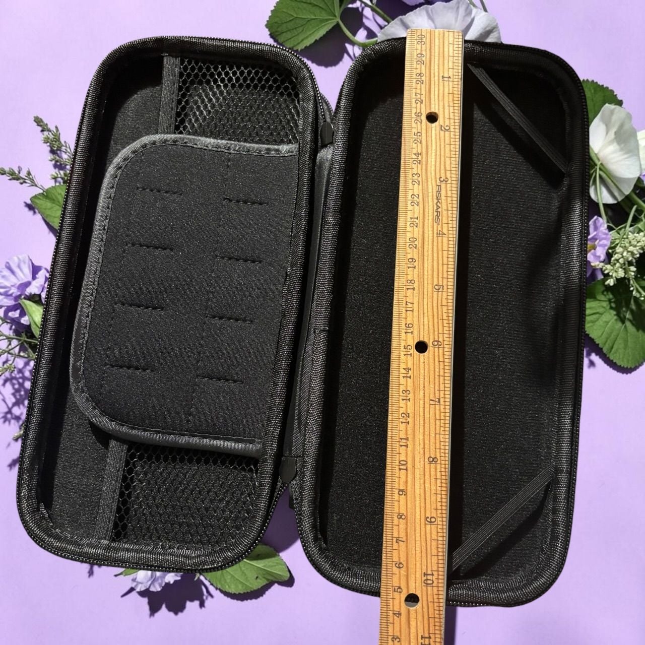 Unbranded Purple Butterfly Hard Shell Game Storage Case Carrying Pouch 3