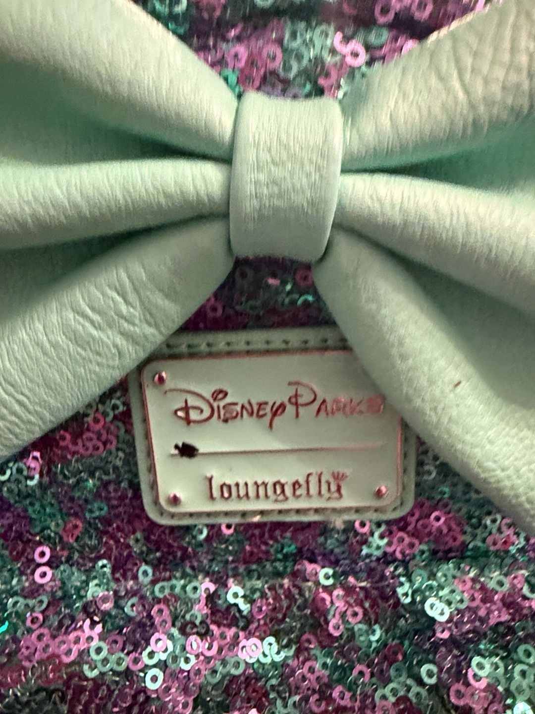 Disney Parks Loungefly Minnie Mouse Sequined Mini Backpack 3