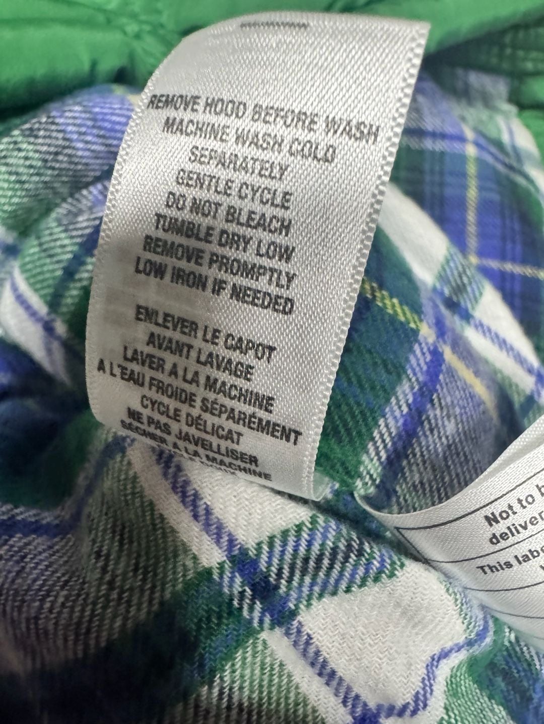 Aeropostale Puffer Jacket Vest Size XL Green Plaid Lined 7