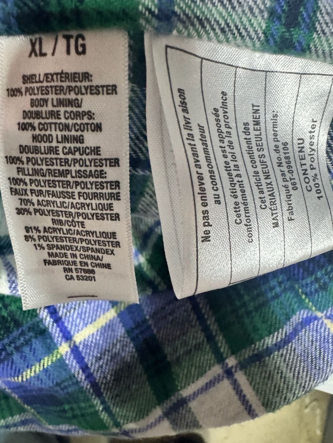 Aeropostale Puffer Jacket Vest Size XL Green Plaid Lined 8