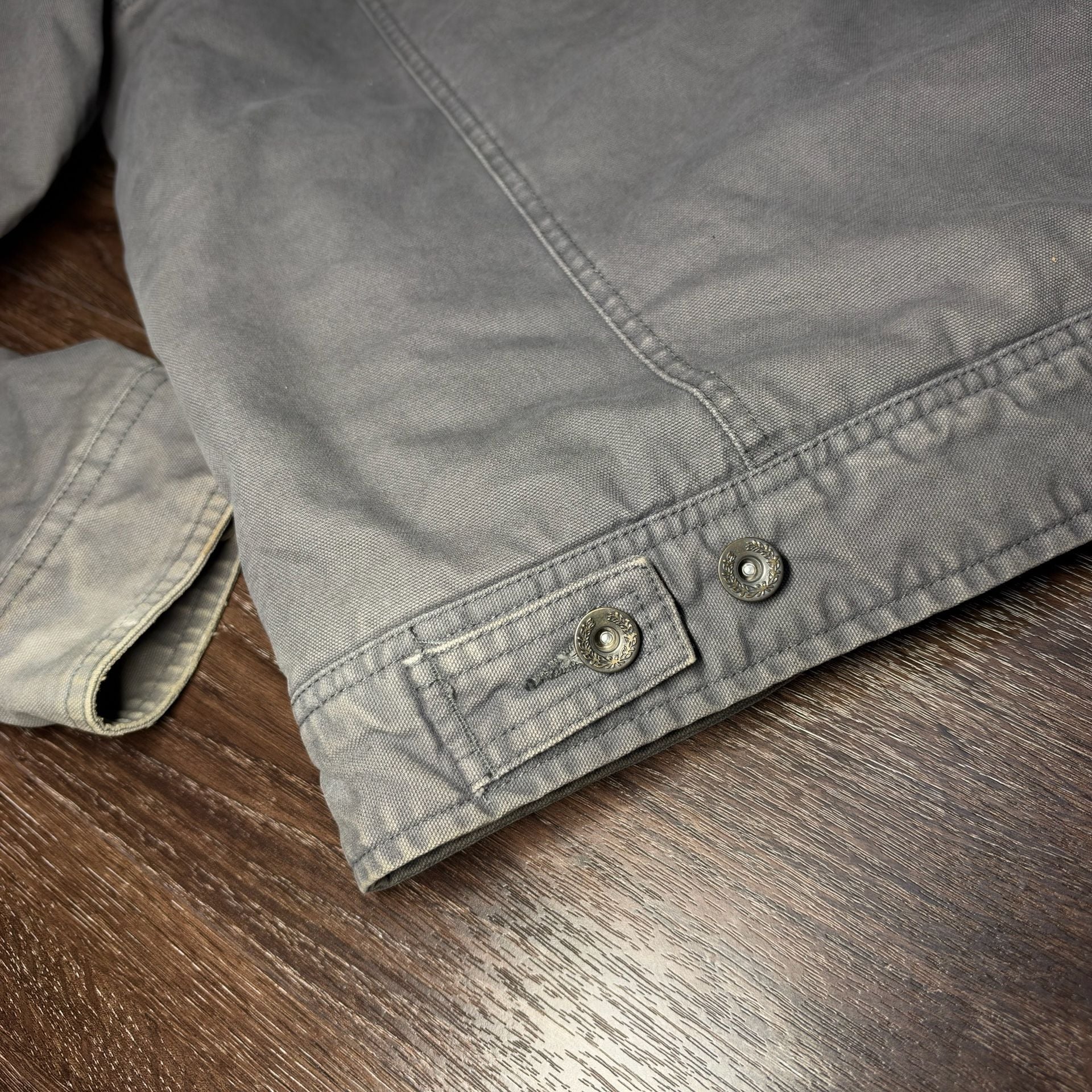 Woolrich Canvas Work Jacket Size XXL Grey Sherpa Lined Corduroy Collar 7