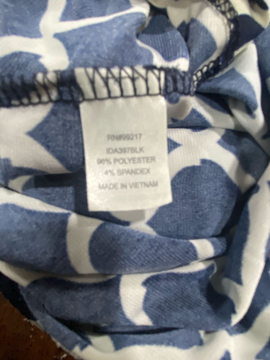 Charming Charlie Wrap Dress Size S Blue White Geometric Print 7
