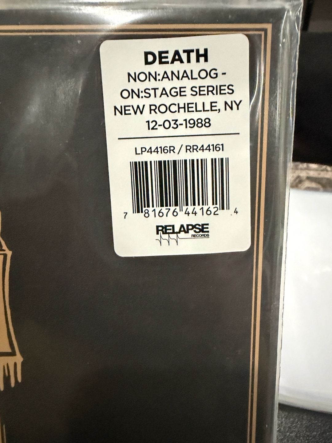 Death Non:Analog - Onstage Series New Rochelle, NY 12.03.1988 Vinyl LP 2