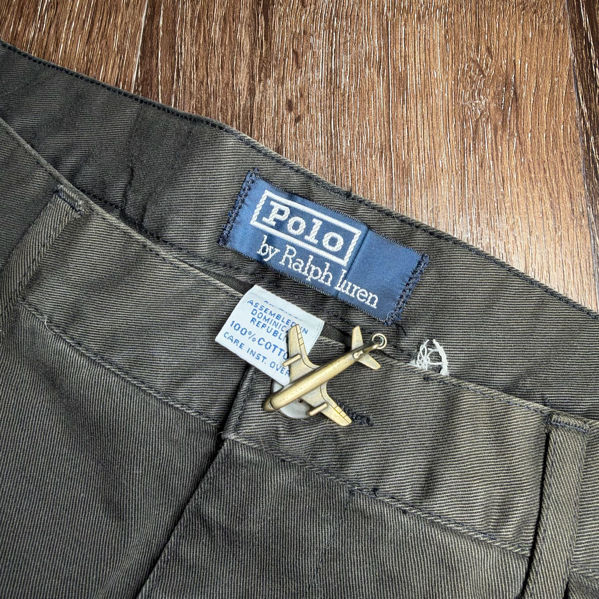 New Polo Ralph Lauren Classic Chino Pants 32x36 Dark Olive Pleated Pants 3