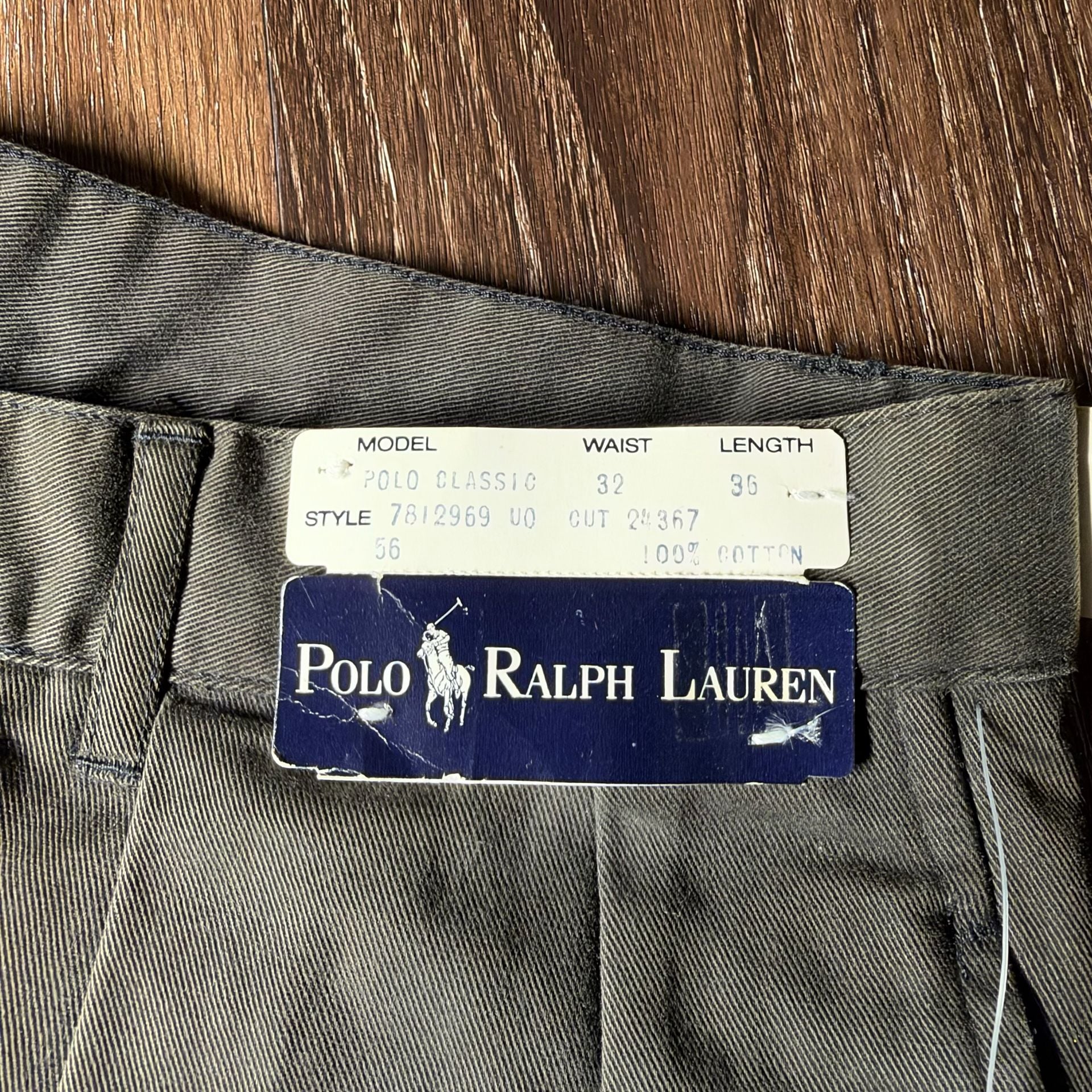 New Polo Ralph Lauren Classic Chino Pants 32x36 Dark Olive Pleated Pants 4