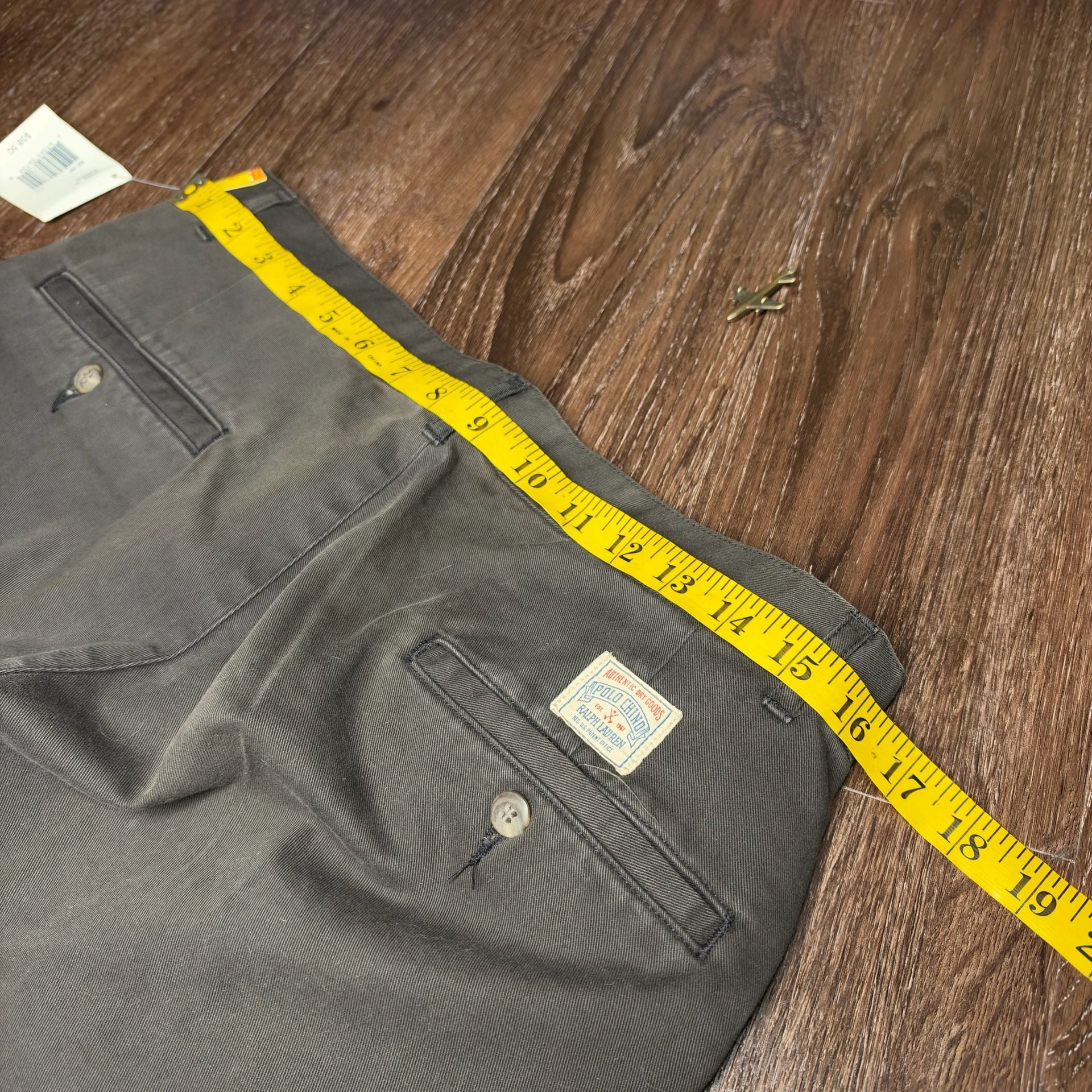 New Polo Ralph Lauren Classic Chino Pants 32x36 Dark Olive Pleated Pants 9