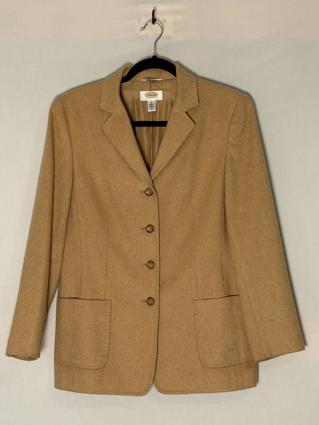 Vintage Talbots Petites Pure Camel Hair Jacket Blazor Size 8 2