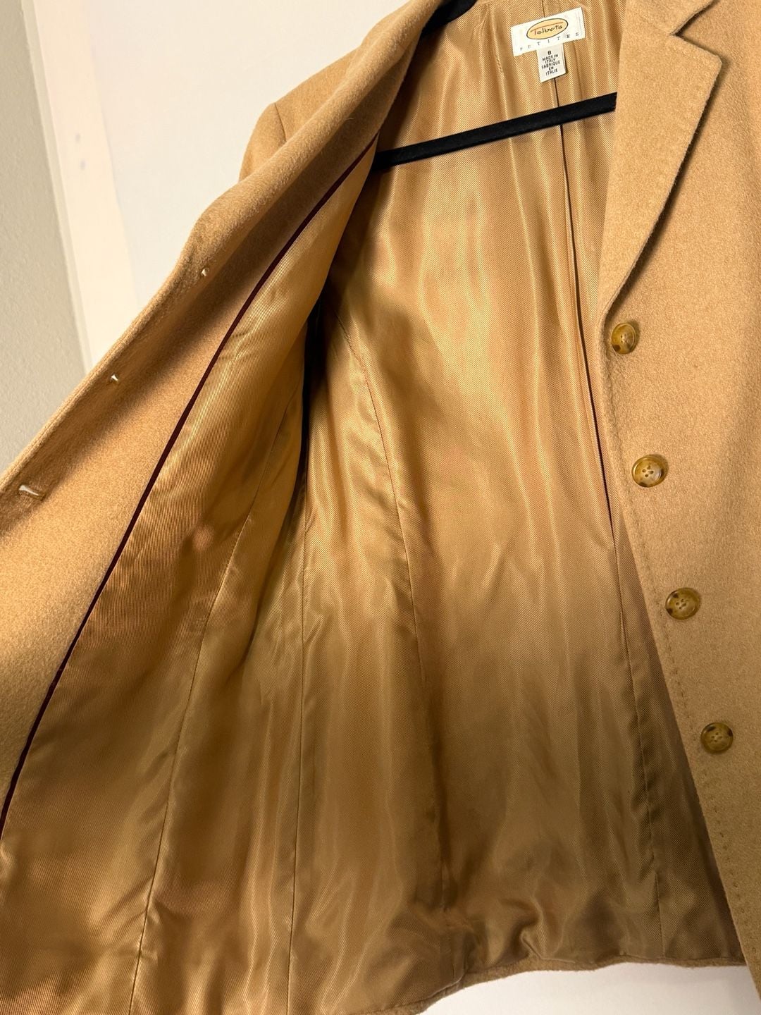Vintage Talbots Petites Pure Camel Hair Jacket Blazor Size 8 6