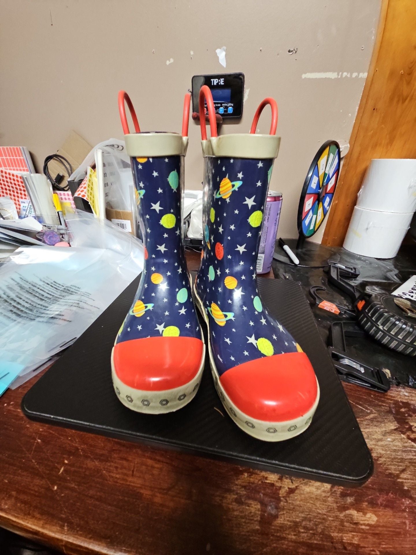 Landchief Space Rocket Rain Boots Size 1 Kids 2