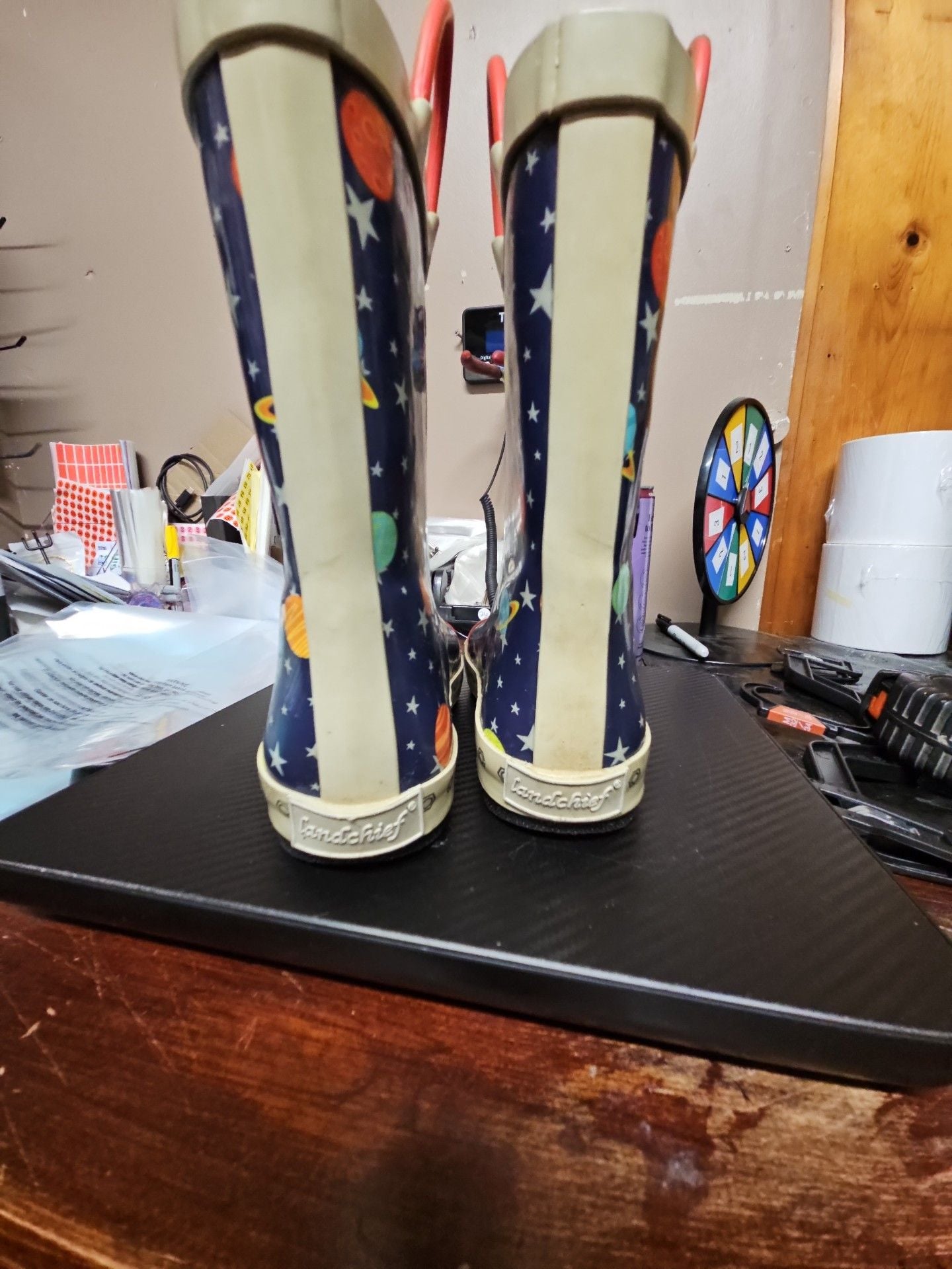 Landchief Space Rocket Rain Boots Size 1 Kids 4