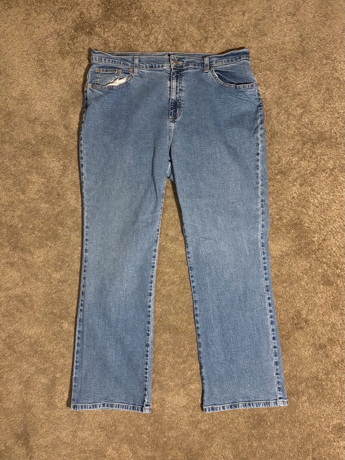 St. John's Bay Stretch Bootcut Jeans Womens 18W Medium Wash Denim Plus Size 2