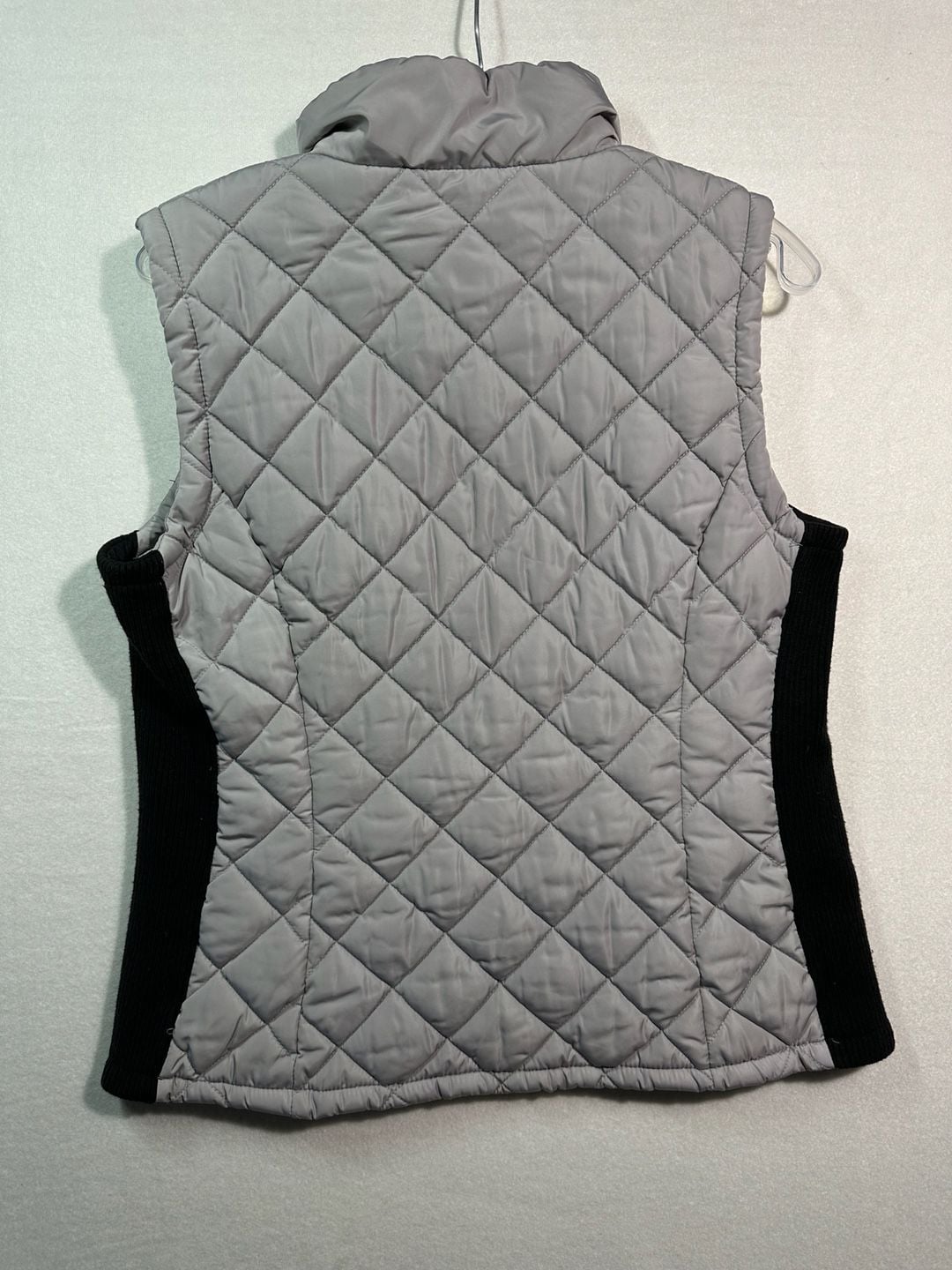Andrew Marc Quilted Vest Size M Gray Full Zip Puffer 5