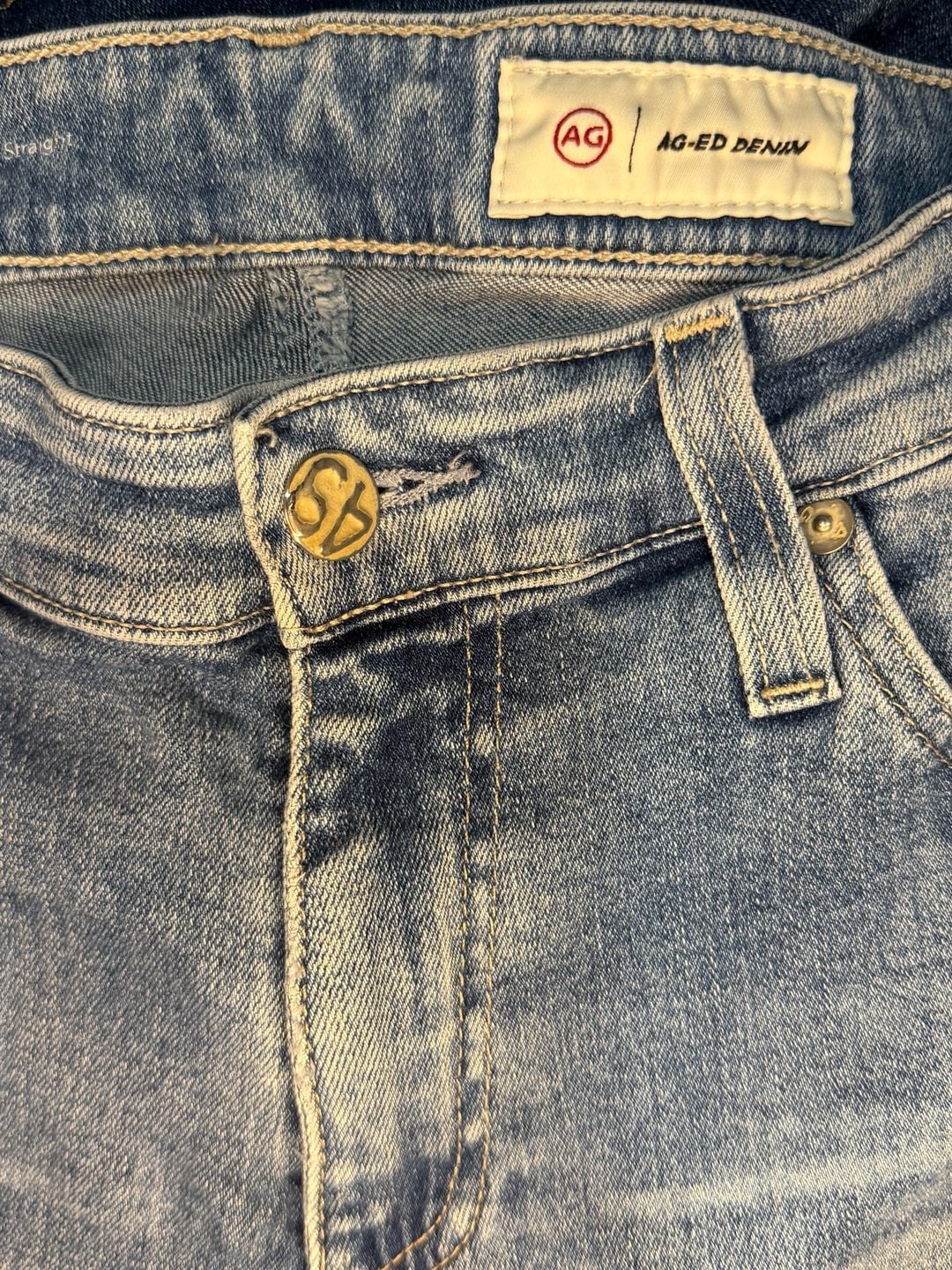 AG Jeans Prima High-Rise Slim Straight Size 27 Blue Denim 5