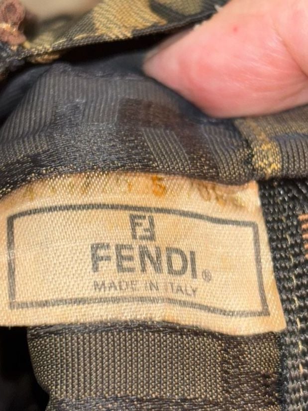 Fendi Zucchino FF Logo Brown Canvas Tote Bag 5