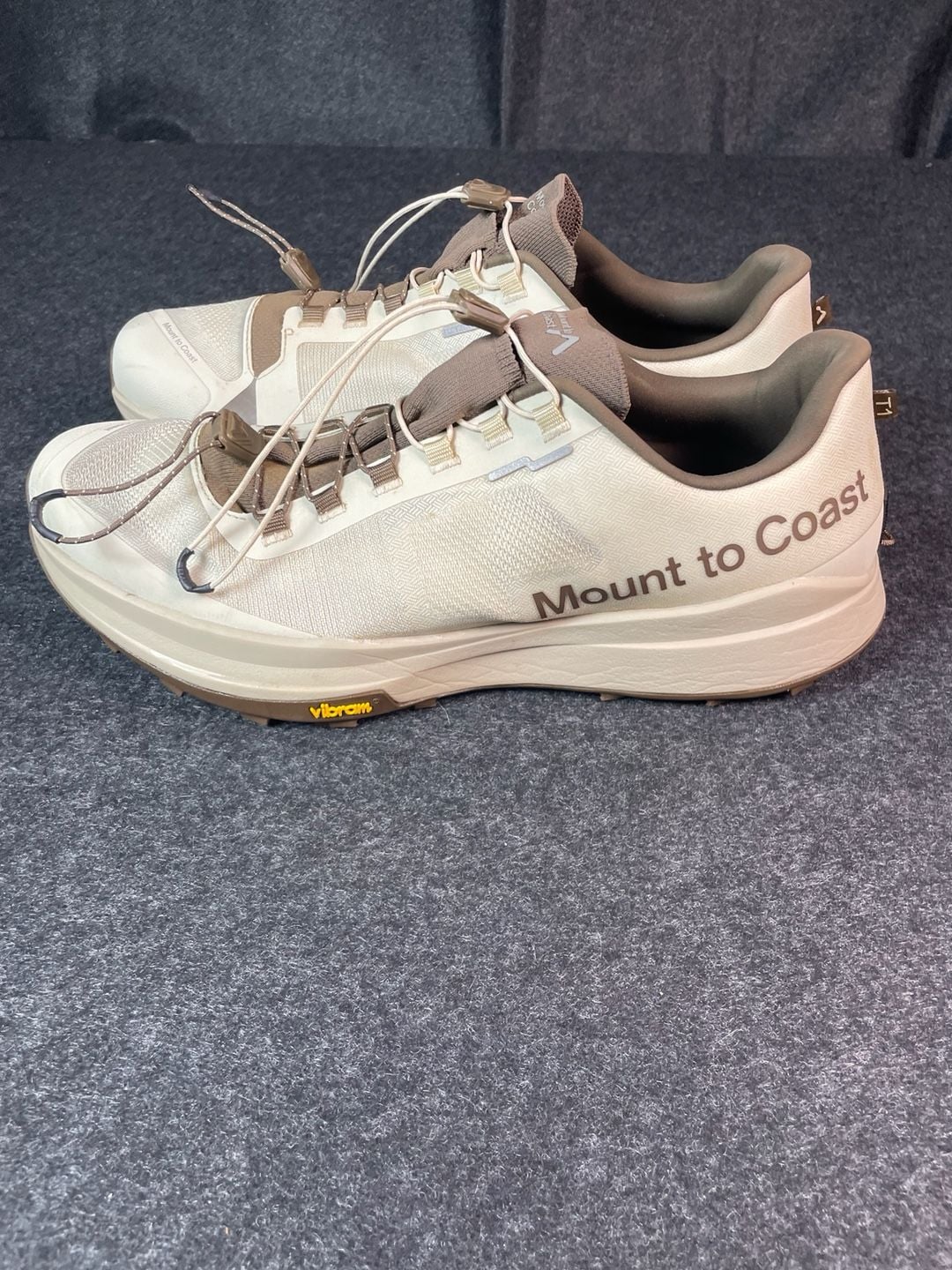 Mount To Coast T1 Trail Running Shoes Size 13 Tan Vibram Soles 6
