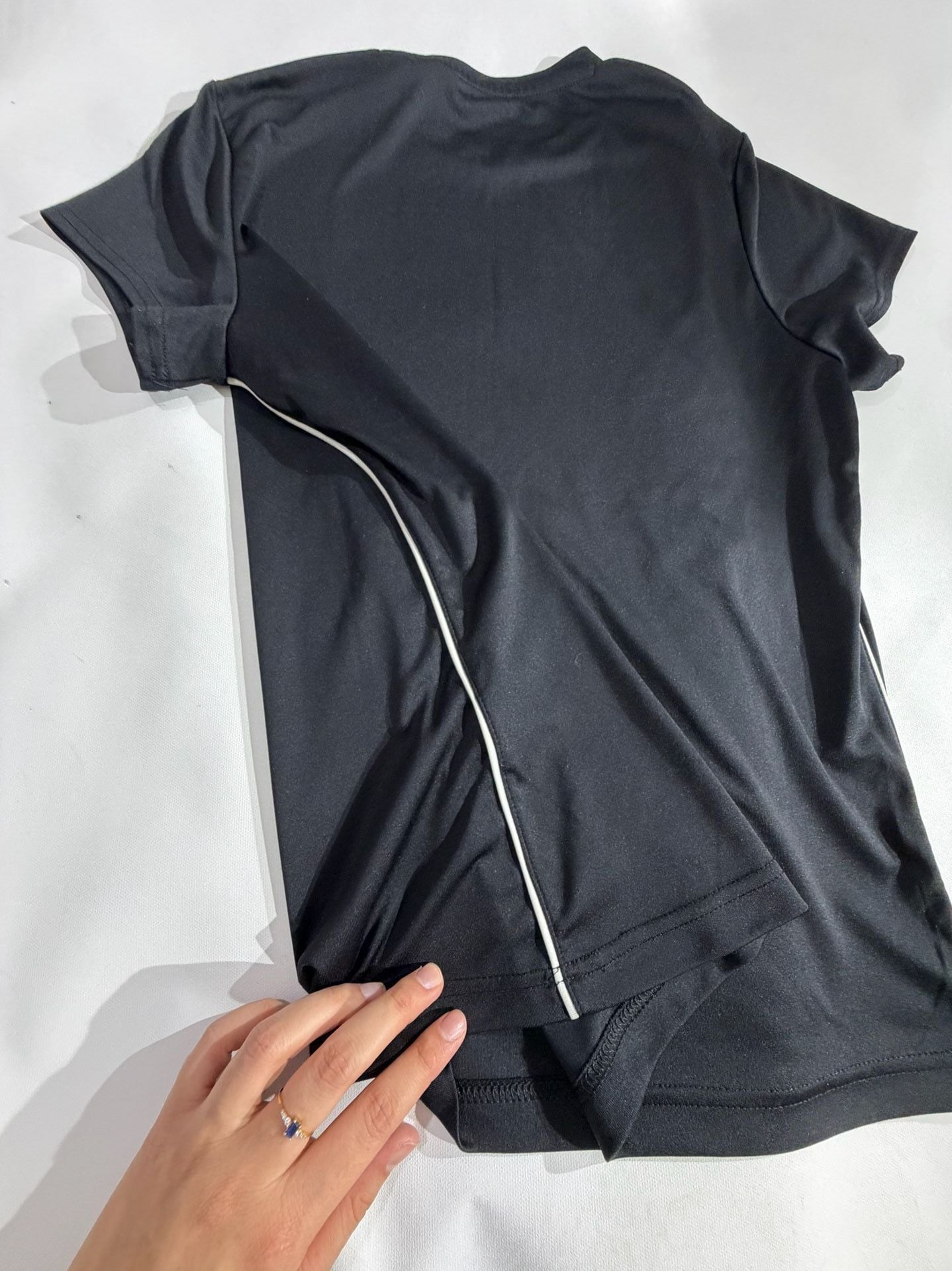 Reebok Black Short Sleeve Athletic Performance Shirt Size L 8