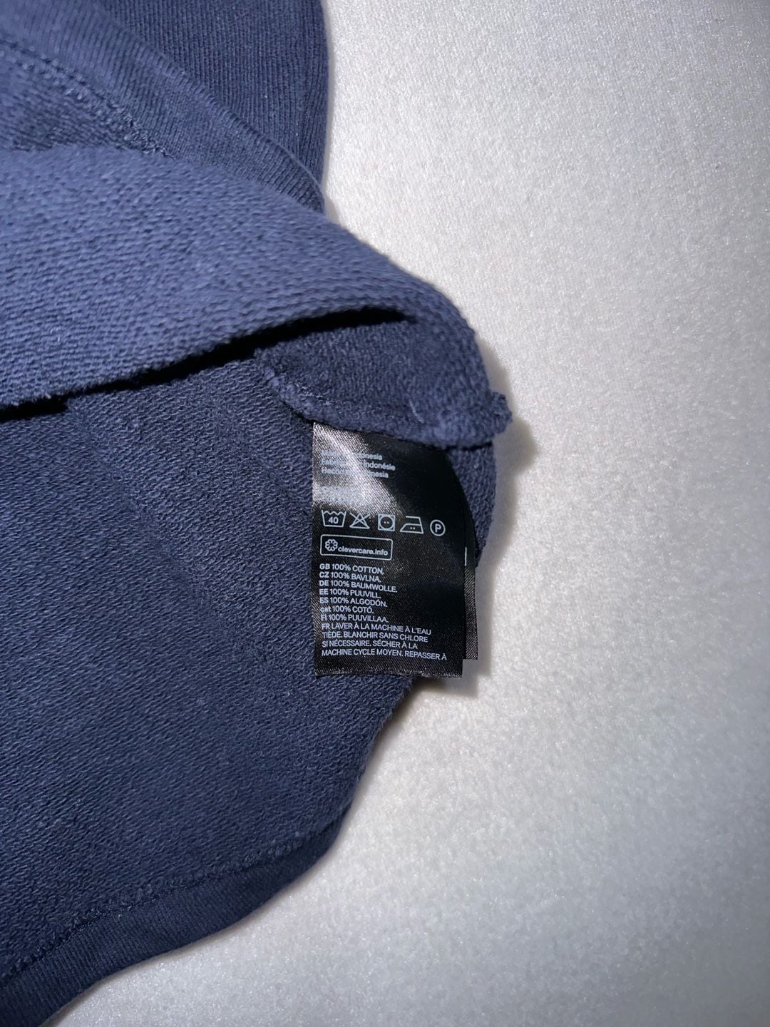 H&M Quarter Zip Pullover Navy Blue Pocket Sweatshirt 6