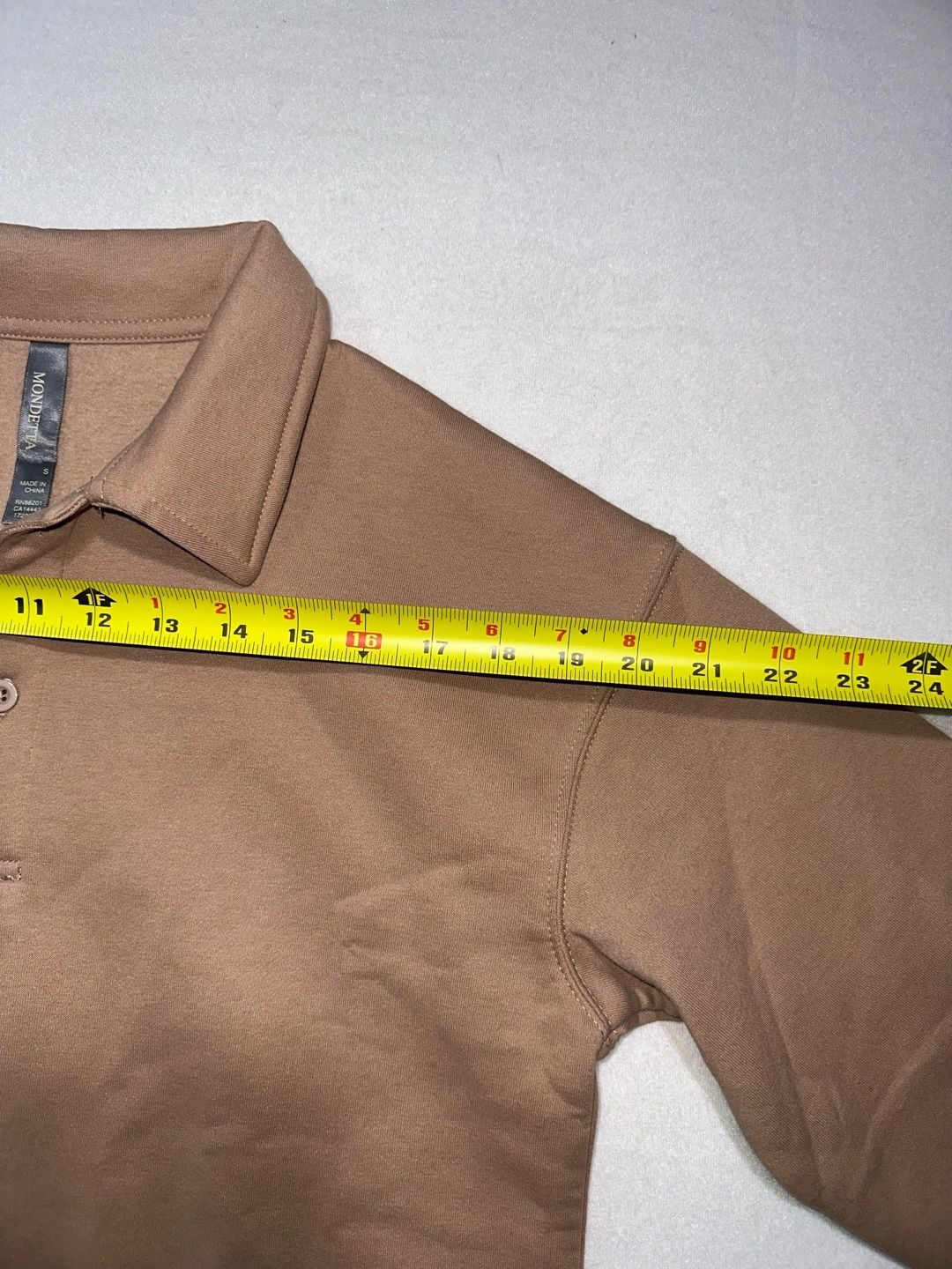 Mondetta Polo Sweatshirt Size S Brown 10