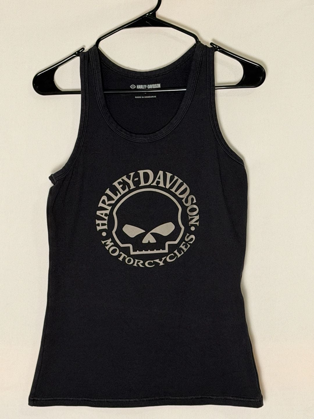 Harley-Davidson Tank Top Size Small Black Skull Motorcycles Graphic 2