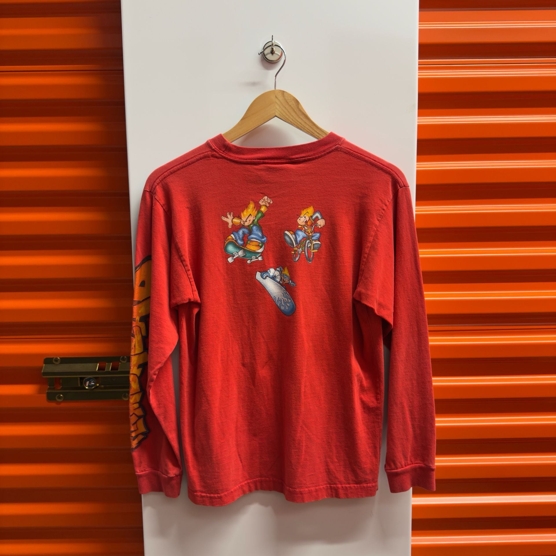 Vintage T&C Surf Designs Long Sleeve Graphic T-Shirt Red Size Medium 3