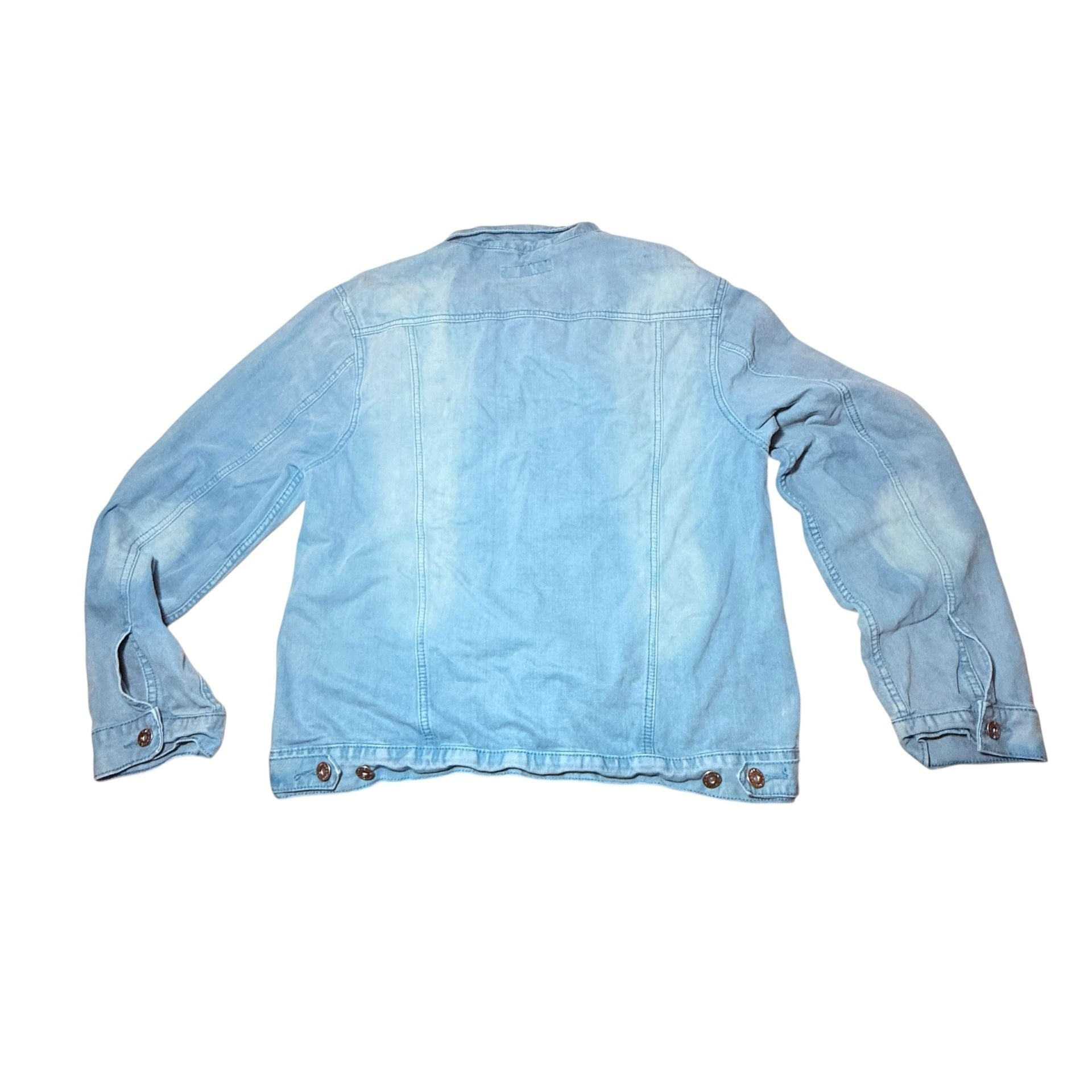 Royal Blue Denim Jacket Size XL Blue Cotton Blend Button Up 9