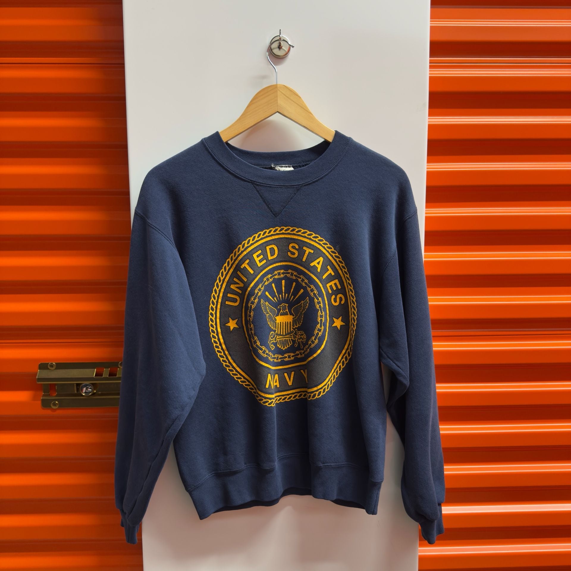 US Navy Sweatshirt Blue Yellow Graphic Crewneck 2