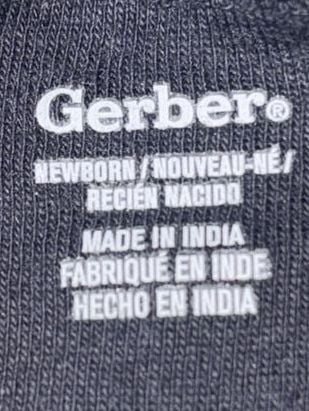 Gerber Onesies Baby Boy Short Sleeve Bodysuits Black Newborn 8