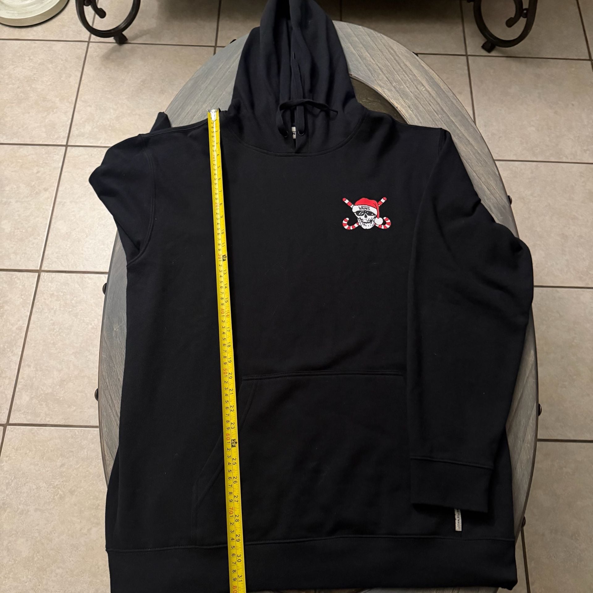 Vans Christmas Skull Hoodie Size XL Black 2