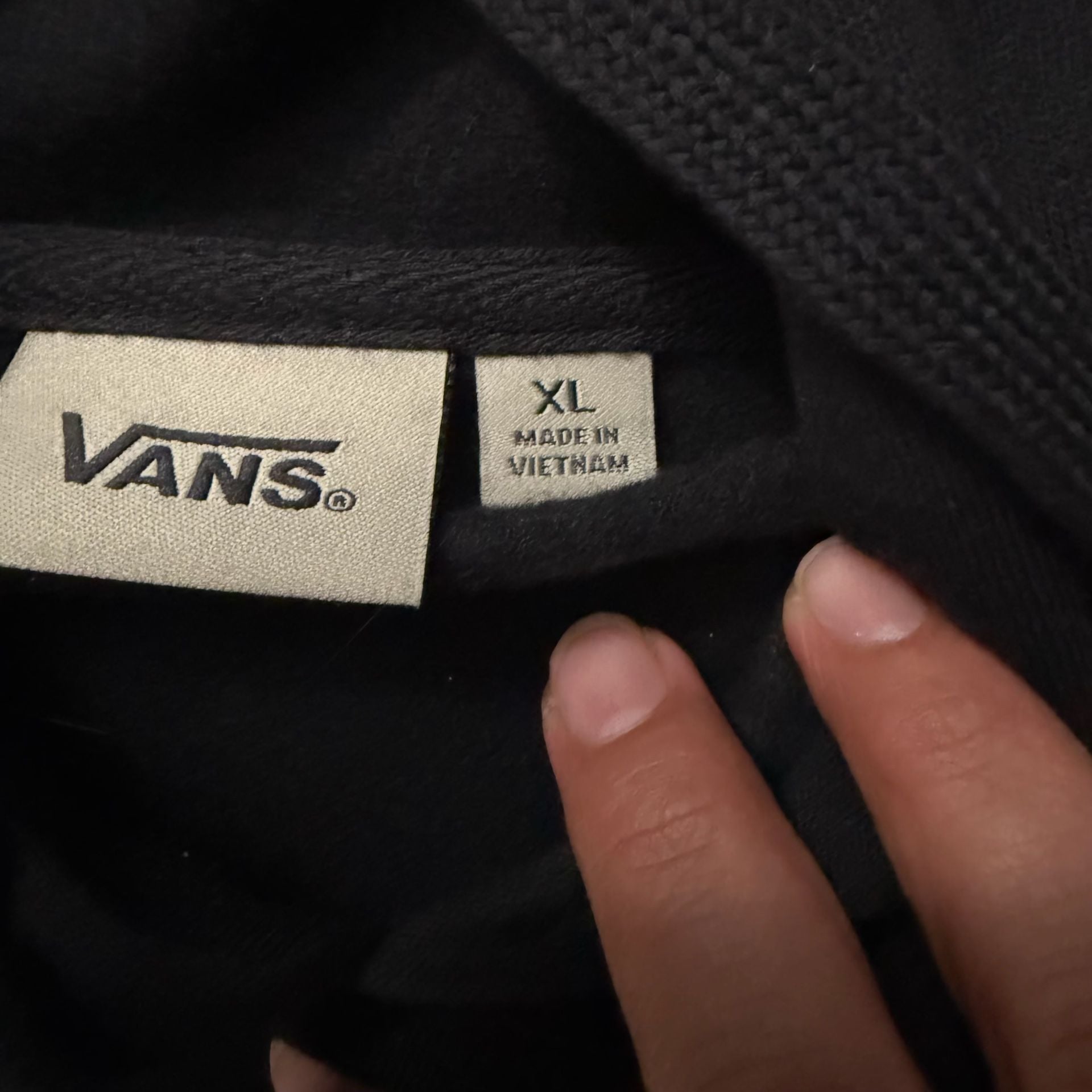 Vans Christmas Skull Hoodie Size XL Black 5