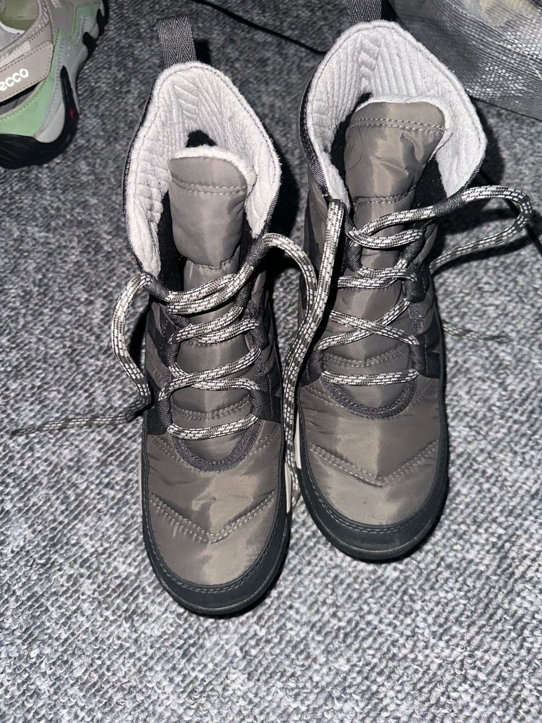 Sorel Out N About Puffy Boots Size 6 Grey Waterproof Winter Shoes 5