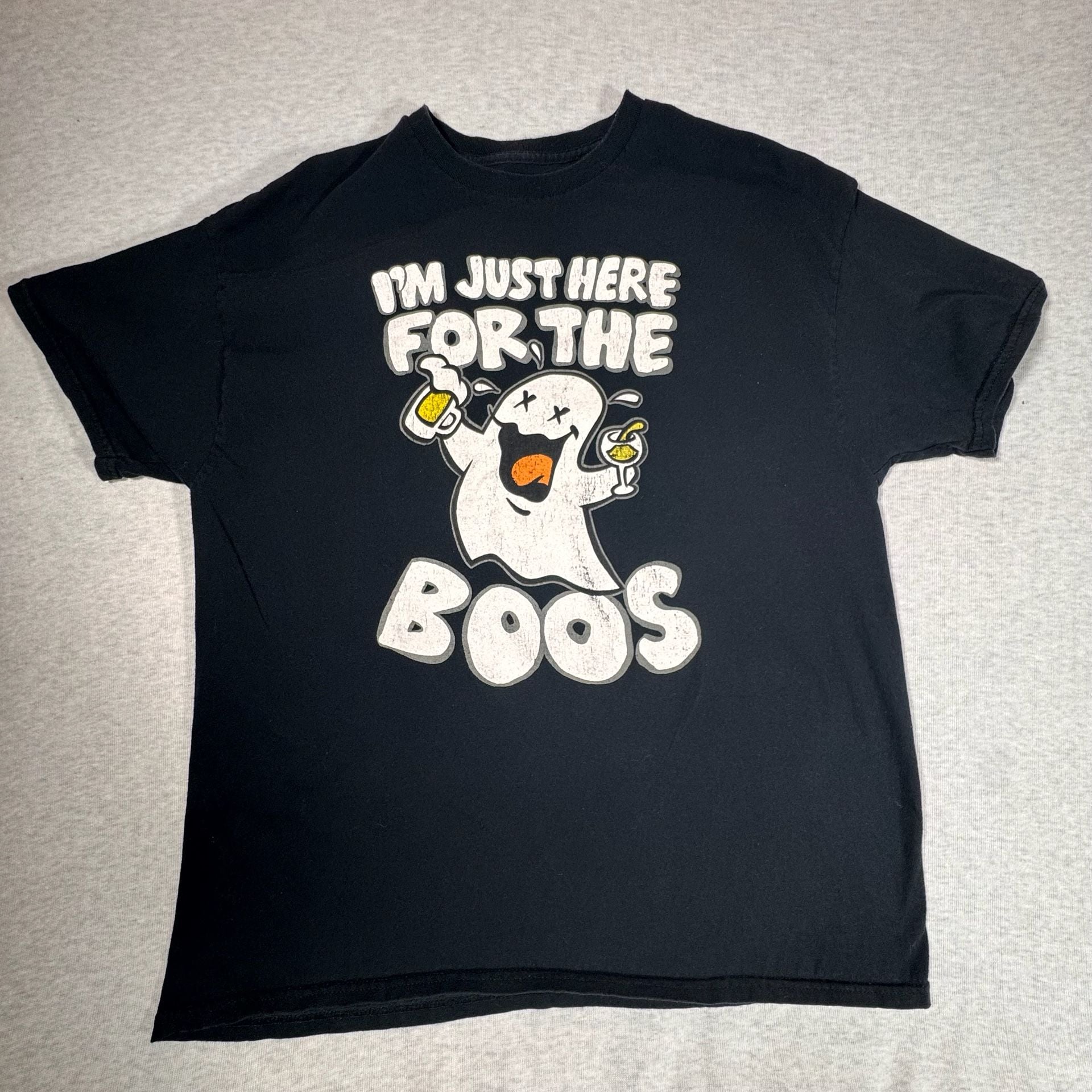 Hybrid Apparel I'm Just Here For The Boos Halloween T-Shirt XL Black 2