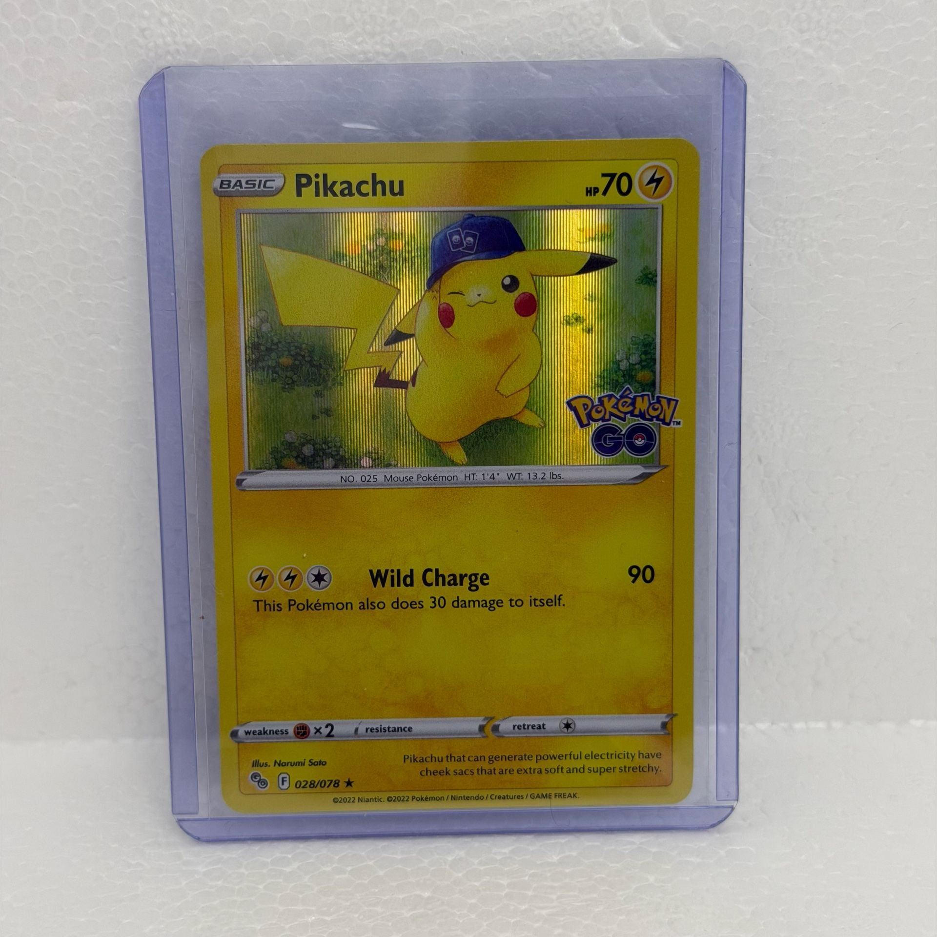 Pokemon TCG Pikachu Pokémon GO 028/078 Holo Foil Card 1