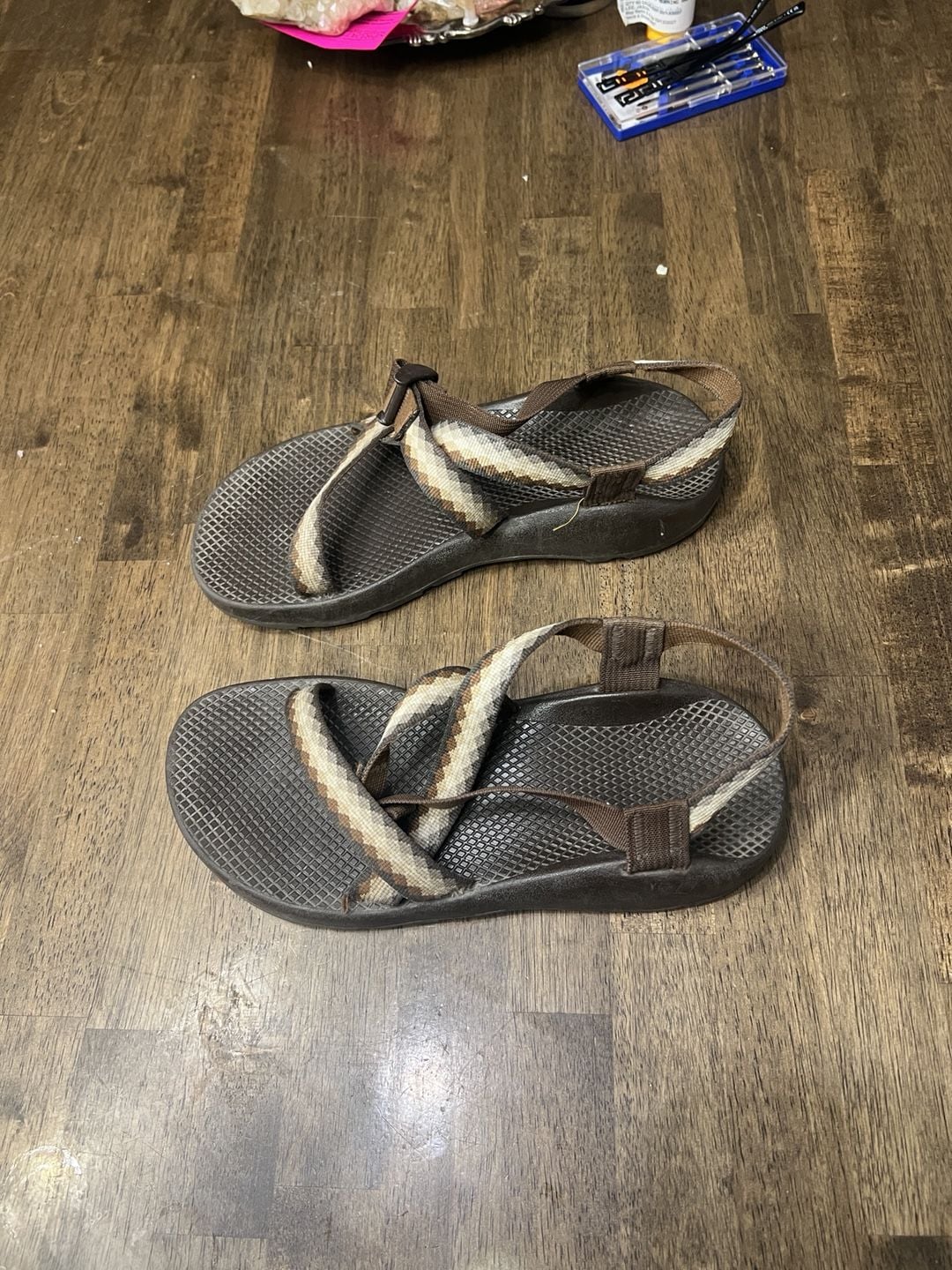 Chaco Z/Cloud 2 Sandals Size W10 Brown Geometric Pattern Straps 2