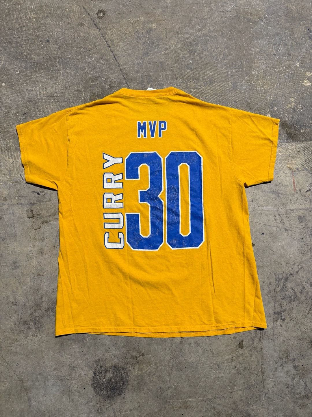 Gildan Stephen Curry MVP T-Shirt Size XL Yellow Golden State Warriors 5