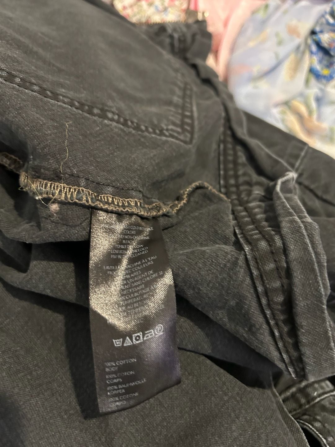 We The Free Jacket Size M Black Denim Utility Zip Cordcollar 8